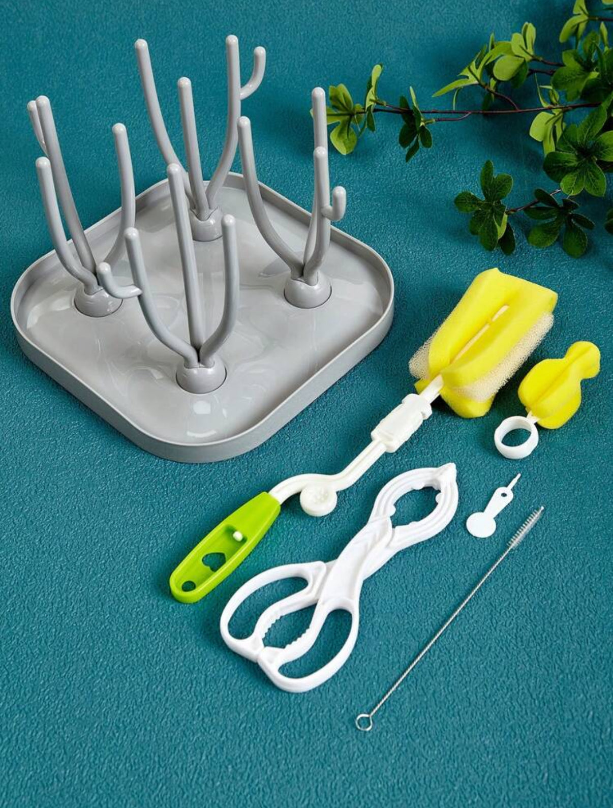 Kit Escurridor + Cepillos de Biberón