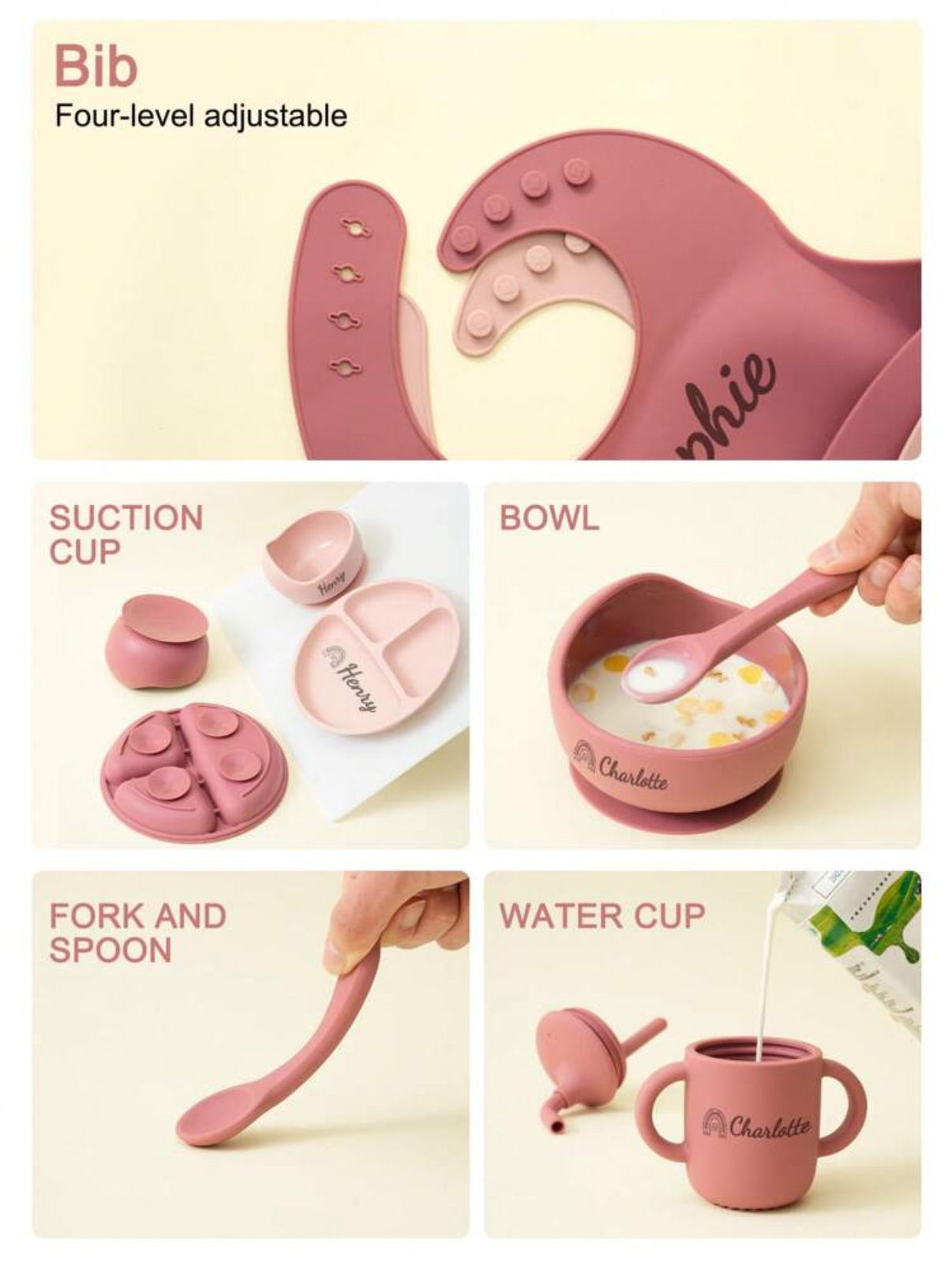 Set de alimentación 8 piezas personalizable